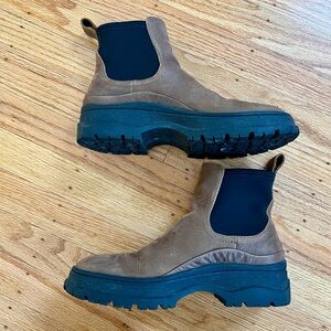 Madewell brown chelsea boots